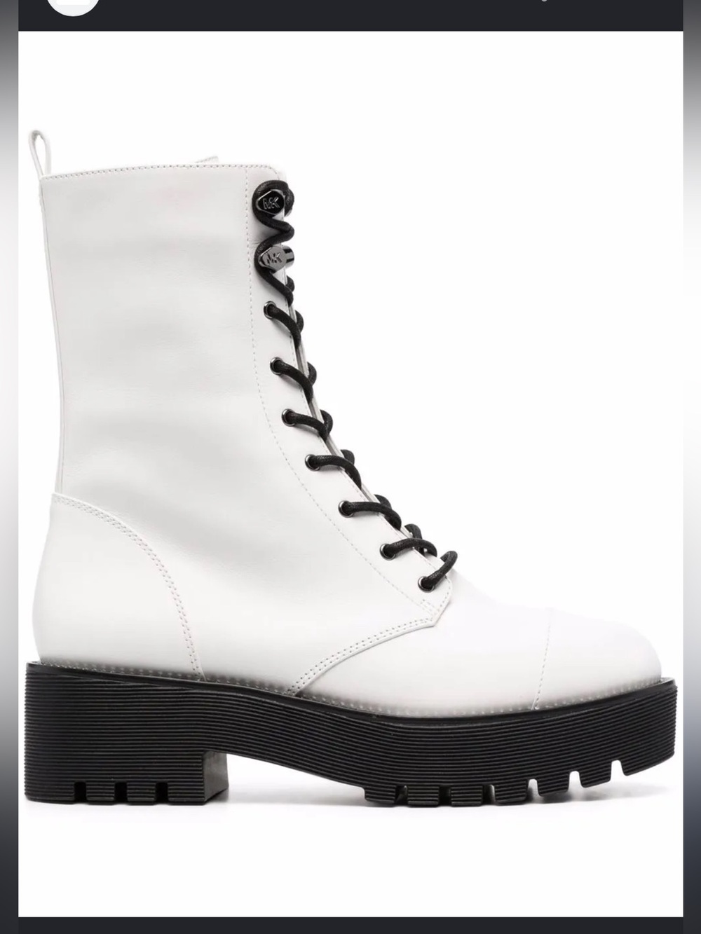 Michael‎ kors Bryce White Lace-Up Platform Combat Boots - Women platform